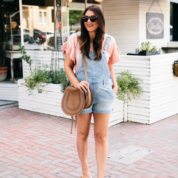 Old Navy Marina Cuffed Shortalls - Picture 2 of 14